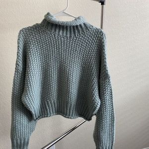 H&M Turtleneck Blue Knitted Sweater